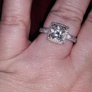 Silver square ring